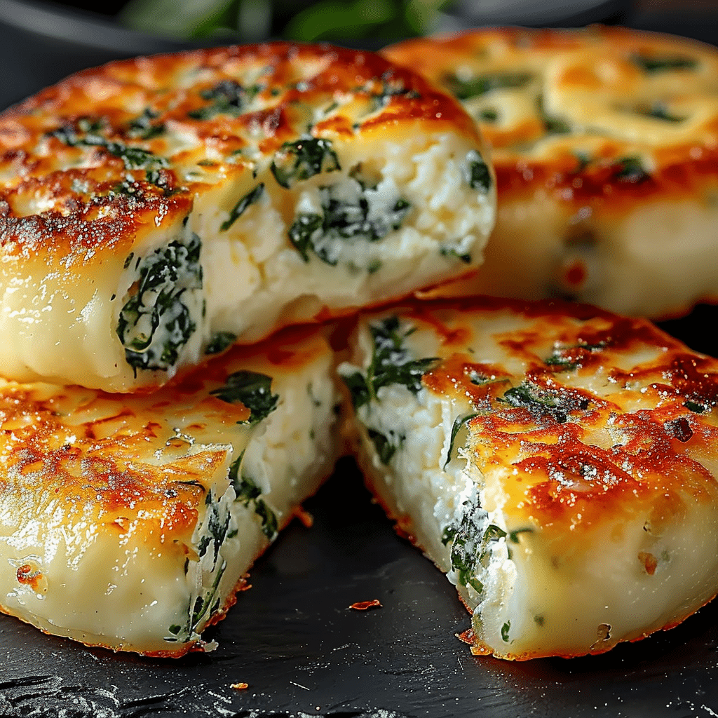 Spinach Cottage Cheese Flagels