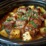 Tender slow cooker pineapple pork