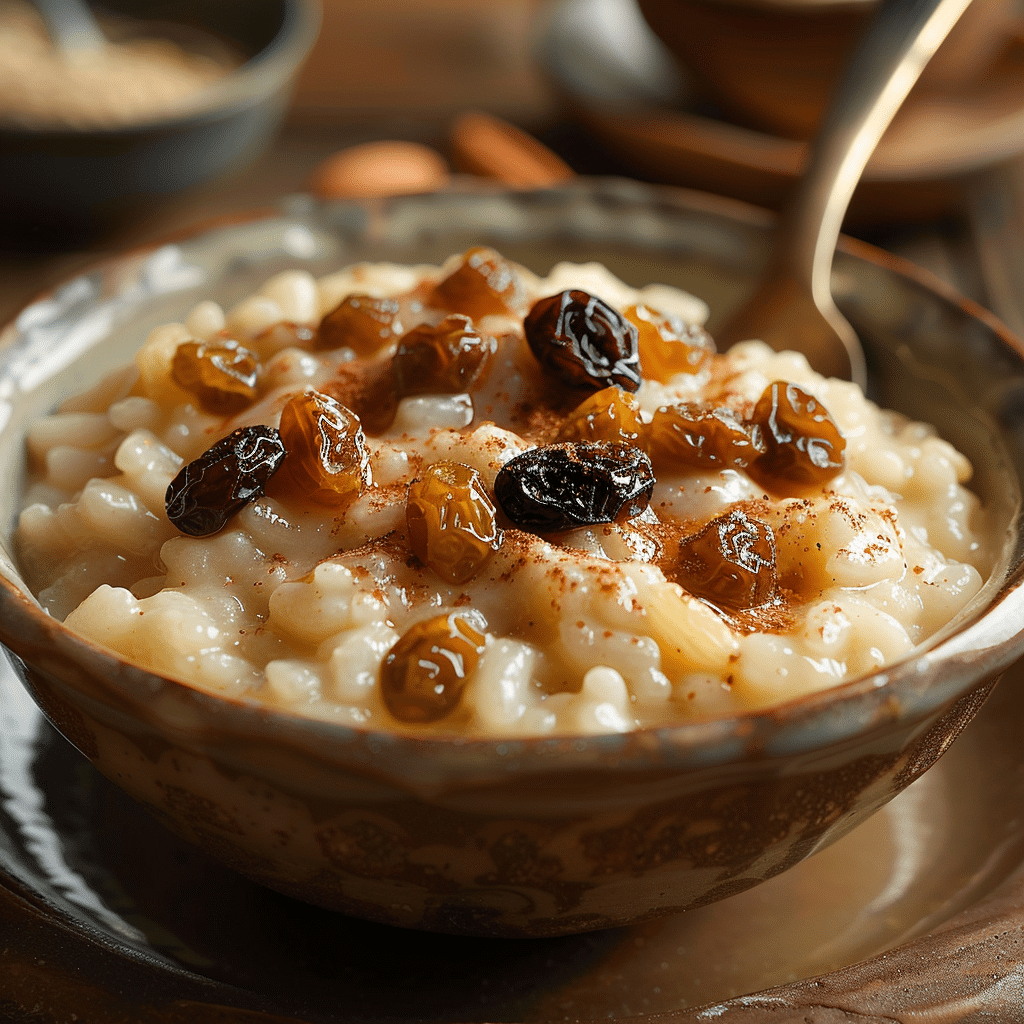 creamy rice pudding with soft