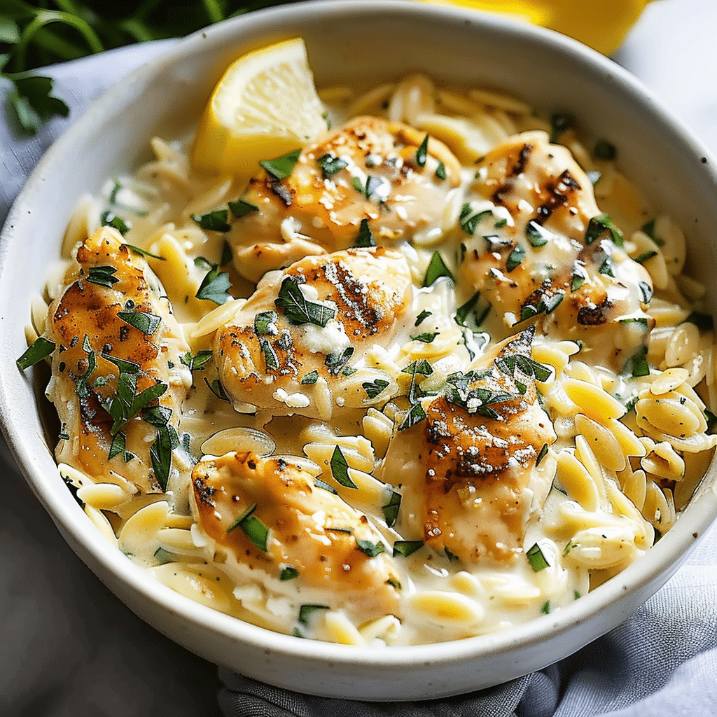 Lemon-Feta Chicken and Orzo | Ultimate Fresh Mediterranean Comfort 9 lemon feta chicken and orzo