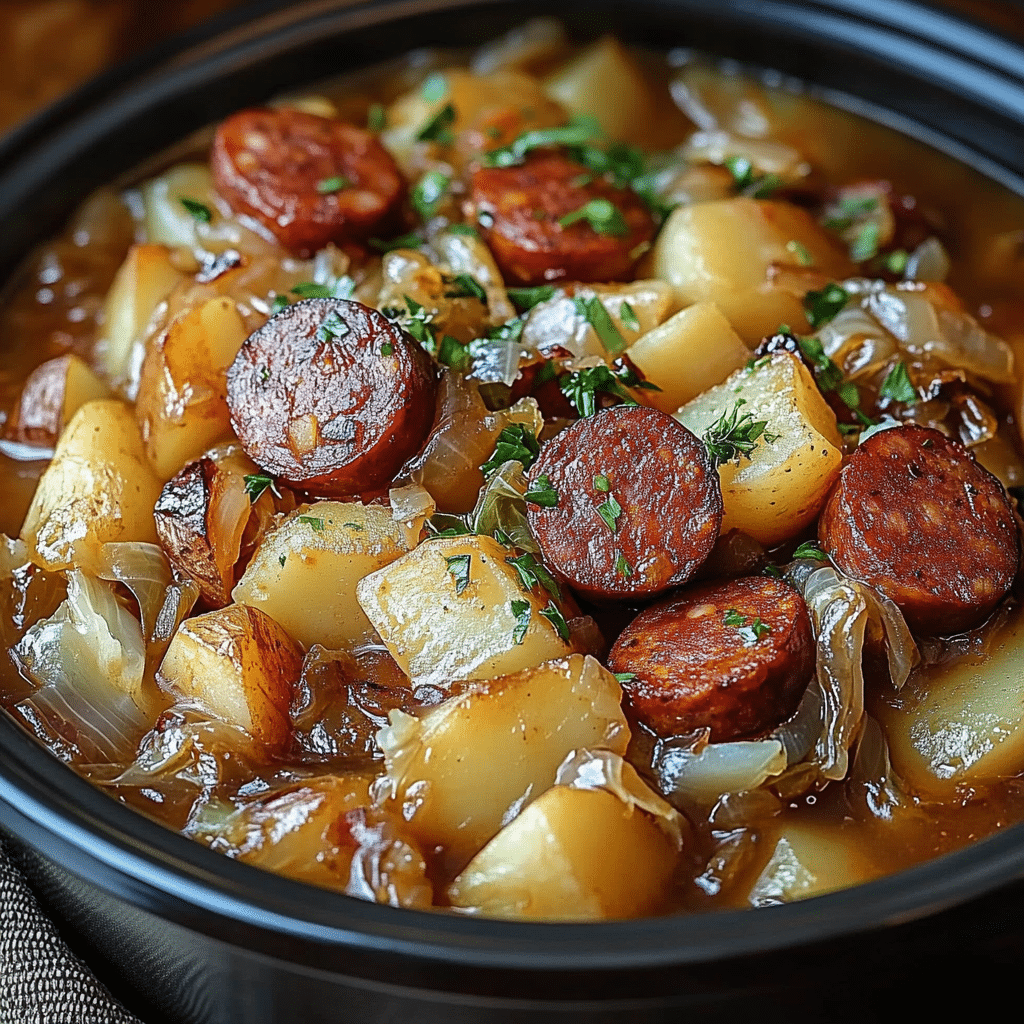 Slow Cooker Kielbasa with Cabbage and Potatoes | Cozy, Budget-Friendly Comfort 9 slow cooker kielbasa with cabbage and potatoes