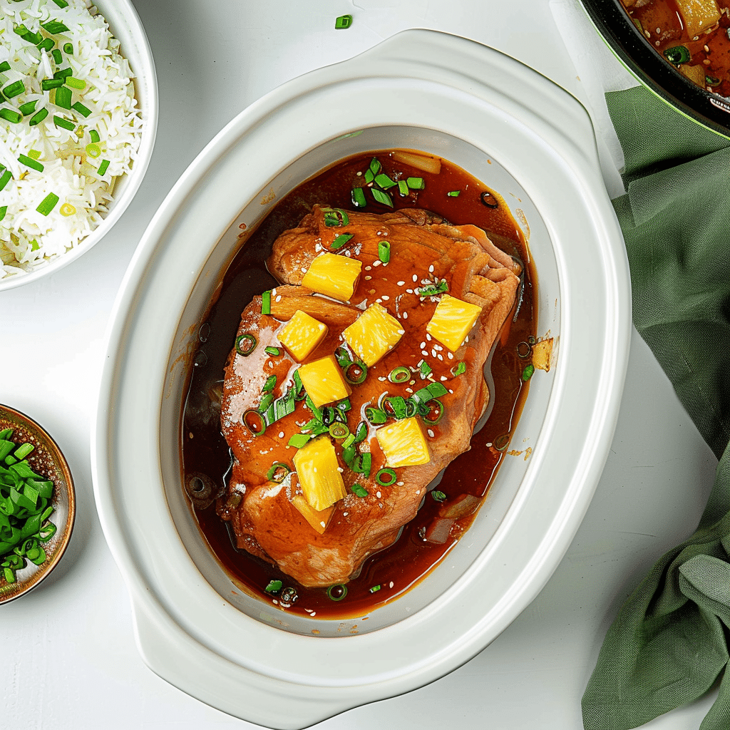 slow cooker Hawaiian pork loin