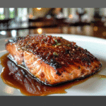 steakhouse style glazed salmon
