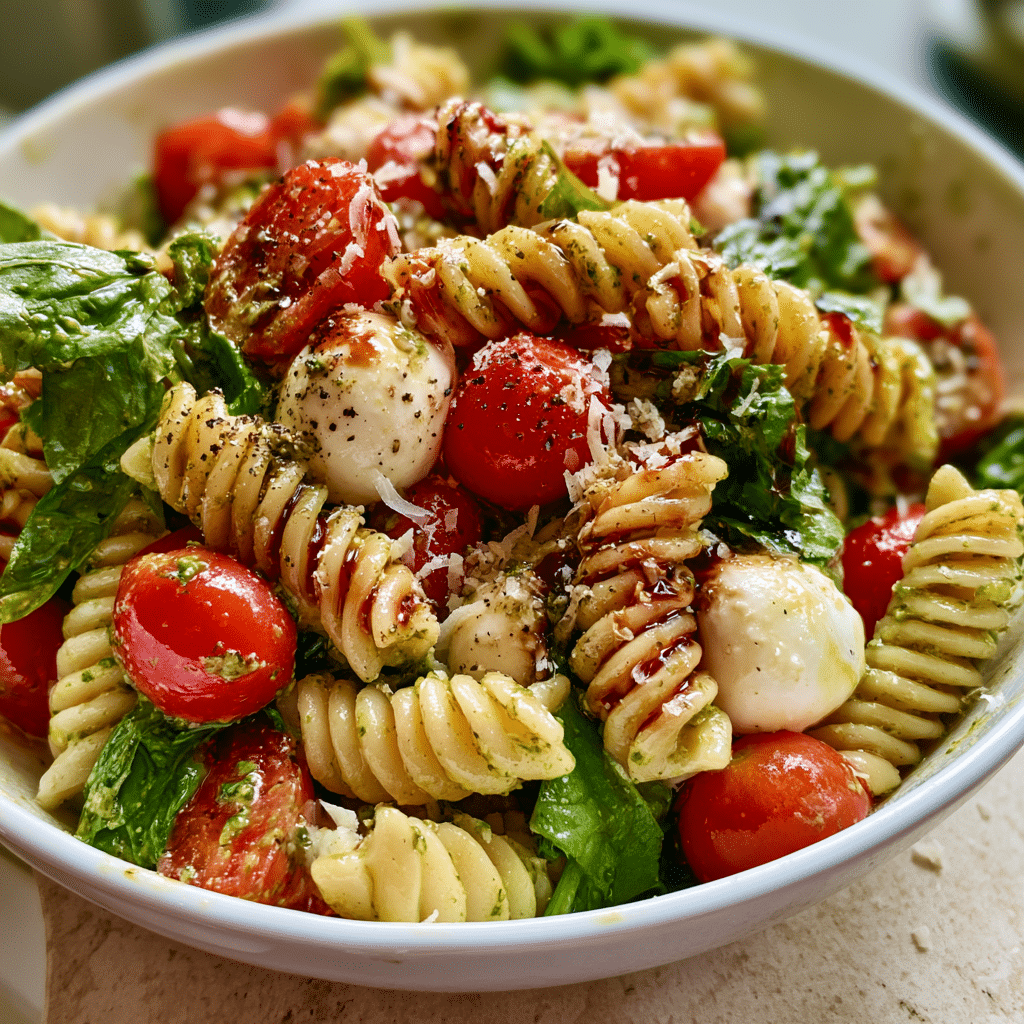 Caprese Pasta Salad Recipe, Fresh and Easy Summer Favorite 5 u3845552542 Homemade Caprese Pasta Salad with al dente rotini 93f65184 5962 4c94 b04c ca9bf1be4461 3