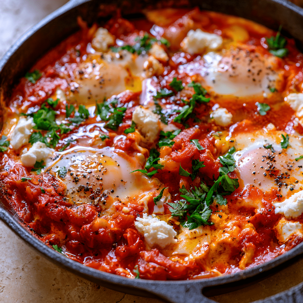 How to Make Shakshuka, Easy Mediterranean Skillet Recipe 5 u3845552542 Homemade Shakshuka with perfectly poached eggs in 03771988 ffe6 4354 b592 968b17816436 3