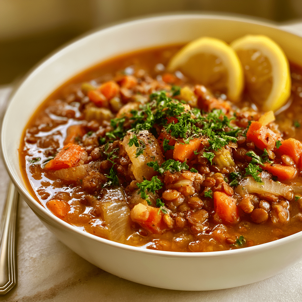 u3845552542 Homemade lentil soup with slow simmered brown len d45bead8 47dd 4938 9c81 8f0fe3aec48b 2